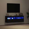 vidaXL TV wall cabinet Čern&yacute; dub 60 x 30 x 40 cm Kompozitn&iacute; dřevo