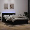 vidaXL Box spring postel s matrac&iacute; a LED čern&aacute; 160x210 cm samet