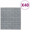 vidaXL 3D tapeta cihly samolep&iacute;c&iacute; 40 ks antracitov&aacute;