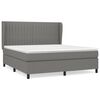 vidaXL Box spring postel s matrac&iacute; tmavě &scaron;ed&aacute; 160x200 cm textil