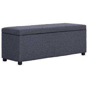 vidaXL Lavice s &uacute;ložn&yacute;m prostorem 116 cm světle &scaron;ed&aacute; polyester