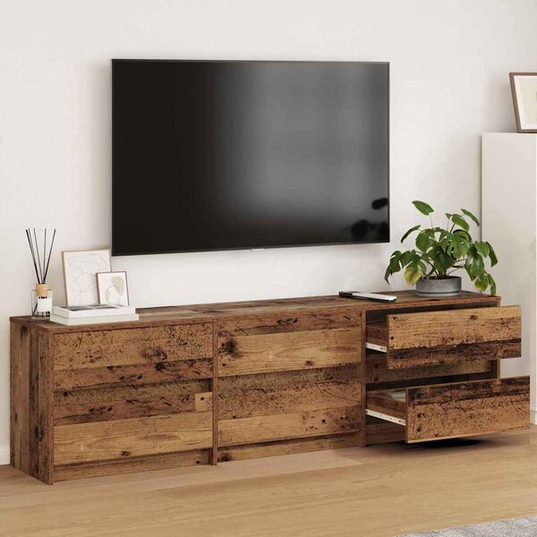 vidaXL TV jednotky 2 pcs Star&eacute; dřevo 180 x 34 x 50 cm kompozitn&iacute; dřevo