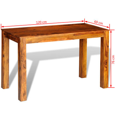 Jídelní stůl z masivního sheeshamu 120x60x76 cm