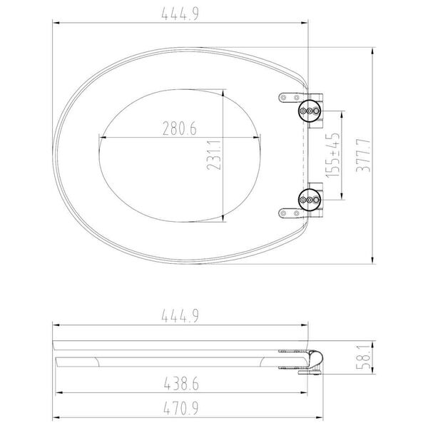 RIDDER WC sed&aacute;tko Tampa se soft-close mechanismem př&iacute;rodn&iacute; bambus
