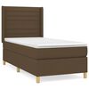 vidaXL Box spring postel s matrac&iacute; tmavě hněd&aacute; 80x200 cm textil
