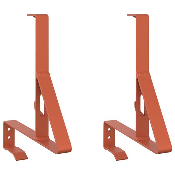 vidaXL Podpora na sn&iacute;h 2 pcs Červen&aacute; 29,5 x 3 x 34,5 cm Ocel