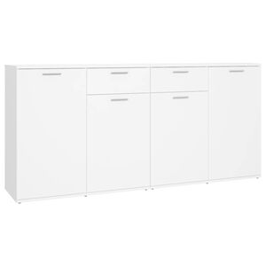 vidaXL Př&iacute;born&iacute;k b&iacute;l&yacute; 160 x 36 x 75 cm kompozitn&iacute; dřevo