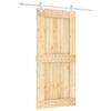 vidaXL Posuvn&eacute; dveře Př&iacute;rodn&iacute; a b&iacute;l&aacute; 95 x 210 cm Masivn&iacute; borov&eacute; dřevo