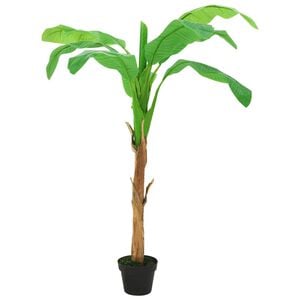 vidaXL Uměl&yacute; ban&aacute;novn&iacute;k s květin&aacute;čem 180 cm zelen&yacute;