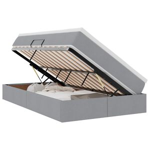 vidaXL Postel s &uacute;ložn&yacute;m prostorem a matrac&iacute; Světle &scaron;ed&aacute; 120 x 200 cm