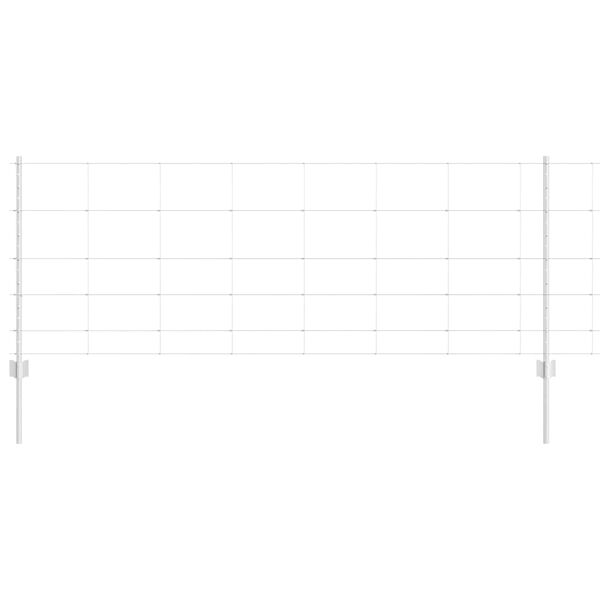 vidaXL Plot s sloupkem Stř&iacute;brn&aacute; 0,8 x 50 m Ocel