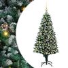 vidaXL Uměl&yacute; v&aacute;nočn&iacute; stromeček Zelen&aacute; 150 cm PVC, ocel a plast