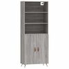 vidaXL Skř&iacute;ň highboard &scaron;ed&aacute; sonoma 69,5 x 34 x 180 cm kompozitn&iacute; dřevo