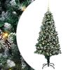 vidaXL Uměl&yacute; v&aacute;nočn&iacute; stromeček Zelen&aacute; 180 cm PVC, ocel a plast