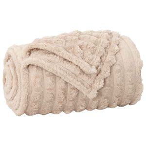 vidaXL Plažov&aacute; deka B&eacute;žov&aacute; 150 x 130 cm 0.5 kg Fleece