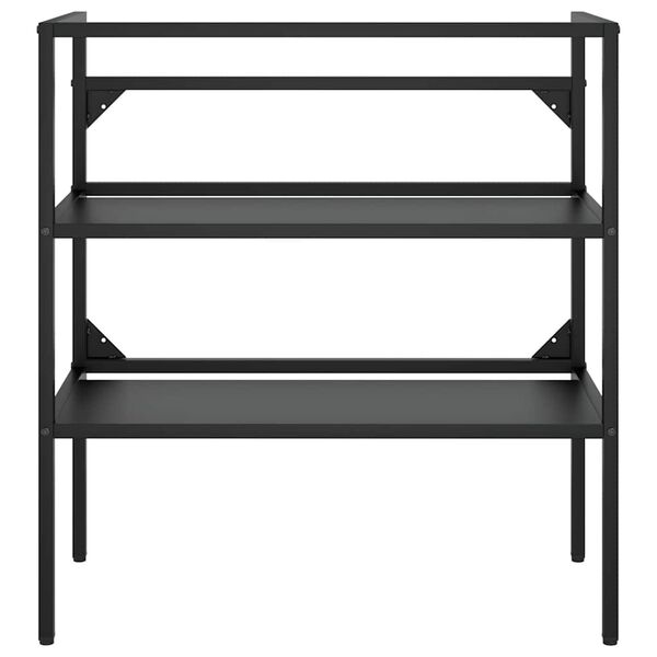 vidaXL Koupelnov&yacute; reg&aacute;l pod umyvadlo čern&yacute; 79 x 38 x 83 cm železo