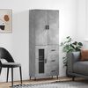 vidaXL Skř&iacute;ň highboard betonově &scaron;ed&aacute; 69,5x34x180 cm kompozitn&iacute; dřevo