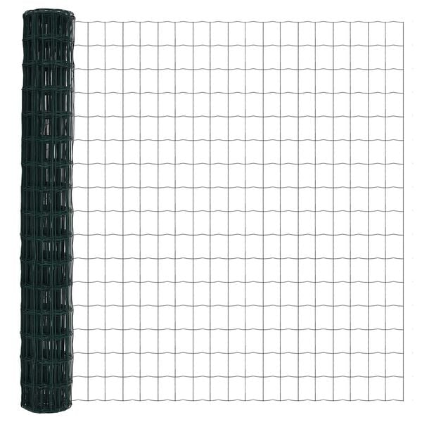 vidaXL Euro plot Zelená 1.6 x 10 m Železo potažené PVC