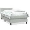 vidaXL Box spring postel s matrac&iacute; světle &scaron;ed&aacute; 80x220 cm samet