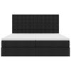 vidaXL Postel s &uacute;ložn&yacute;m prostorem s čelo Čern&aacute; 200 x 200 cm Uměl&aacute; kůže