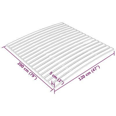 vidaXL Lamelový rošt postele se 17 lamelami 120 x 200 cm