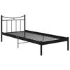 vidaXL Rám postele černý kovový 90 x 200 cm