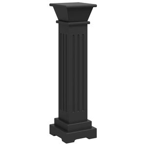 vidaXL Stojan na květiny klasick&yacute; čtvercov&yacute; sloup čern&yacute; 17x17x66cm MDF
