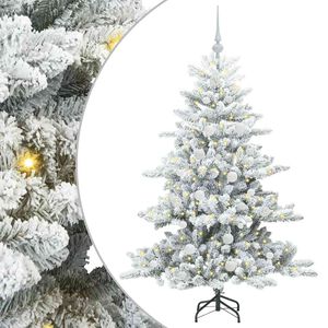 vidaXL Uměl&yacute; Skl&aacute;dac&iacute; V&aacute;nočn&iacute; Strom s stojanem B&iacute;l&aacute; 150 cm PVC a ocel
