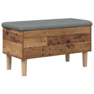 vidaXL &Uacute;ložn&aacute; lavice s pol&scaron;t&aacute;řem Star&eacute; dřevo 82 x 42 x 46 cm