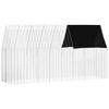 vidaXL Klec pro kr&aacute;l&iacute;ky Stř&iacute;brn&aacute; 400 x 100 x 210 cm Pozinkovan&aacute; ocel
