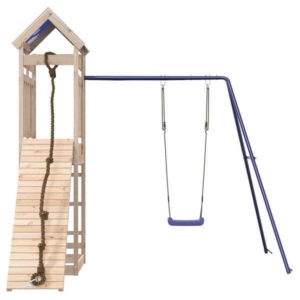 vidaXL Dětsk&eacute; hři&scaron;tě na zahradu masivn&iacute; borov&eacute; dřevo