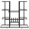 vidaXL Stojan na květiny 94,5 x 25 x 89 cm černý železo