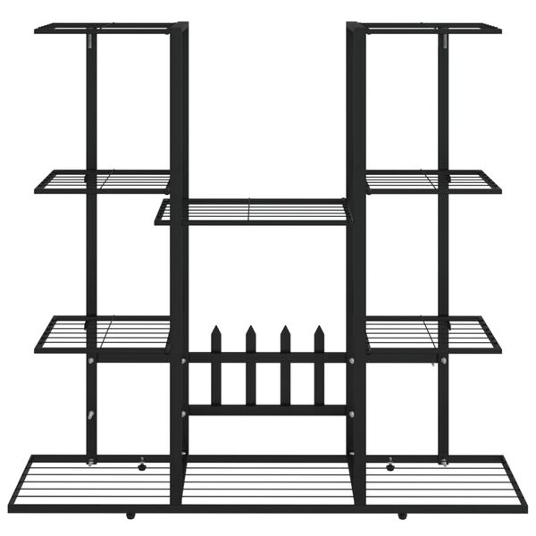 vidaXL Stojan na květiny 94,5 x 25 x 89 cm černý železo