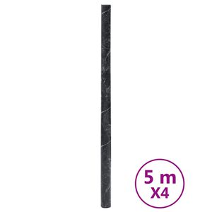 vidaXL Tapety na n&aacute;bytek samolepic&iacute; mramorově čern&eacute; 90 x 500 cm PVC