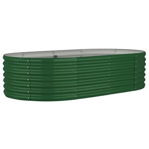 vidaXL Vyv&yacute;&scaron;en&yacute; z&aacute;hon pozinkovan&aacute; ocel 152x80x36 cm zelen&yacute;