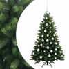 vidaXL Uměl&yacute; v&aacute;nočn&iacute; stromek s baňkami 120 cm 150 LED Tepl&aacute; b&iacute;l&aacute;