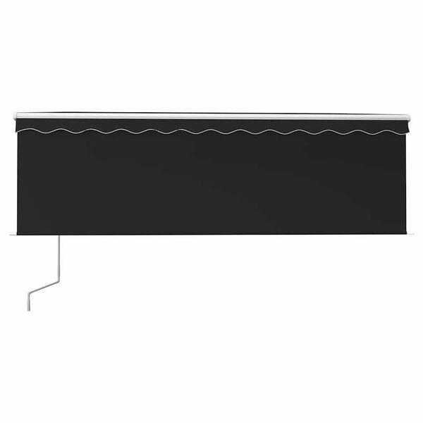 vidaXL Automatická zatahovací markýza s roletou 4,5 x 3 m antracitová