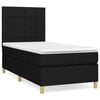 vidaXL Box spring postel s matrac&iacute; čern&aacute; 90x190 cm textil