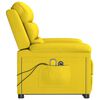 vidaXL Zvedac&iacute; mas&aacute;žn&iacute; křeslo světle žlut&eacute; textil