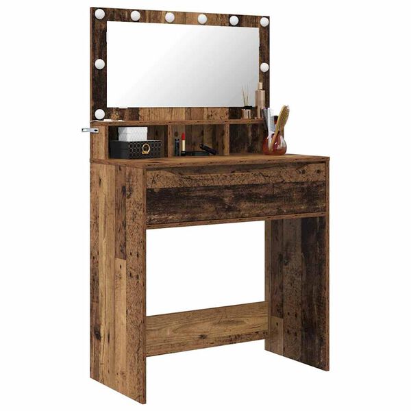 vidaXL Toaletn&iacute; stolky do ložnice Star&eacute; dřevo 80 x 39,6 x 135 cm