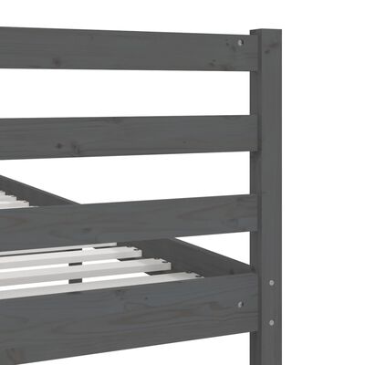 vidaXL Rám postele šedý masivní dřevo 140 x 200 cm