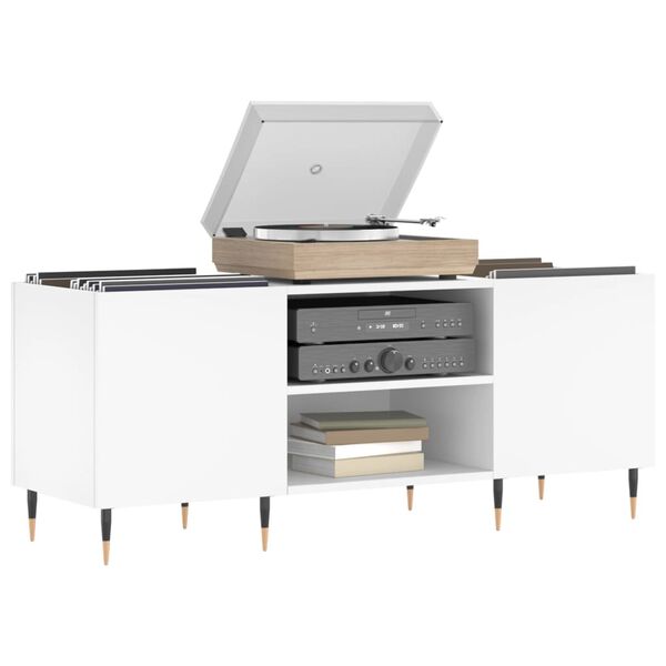 vidaXL Skříňka na LP desky bílá 121 x 38 x 48 cm kompozitní dřevo