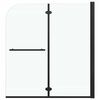 vidaXL Skl&aacute;dac&iacute; sprchov&yacute; kout se 2 panely ESG 120 x 140 cm čern&yacute;