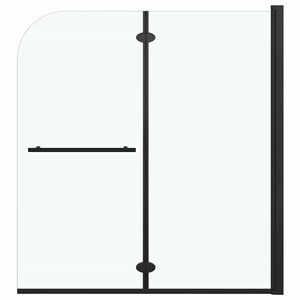 vidaXL Skl&aacute;dac&iacute; sprchov&yacute; kout se 2 panely ESG 120 x 140 cm čern&yacute;