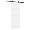 vidaXL Posuvn&eacute; dveře ORKDAL 78 x 202 cm Kompozitn&iacute; dřevo B&iacute;l&aacute; a čern&aacute;