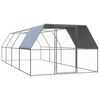 vidaXL Venkovn&iacute; klec pro kuřata 3 x 8 x 2 m pozinkovan&aacute; ocel
