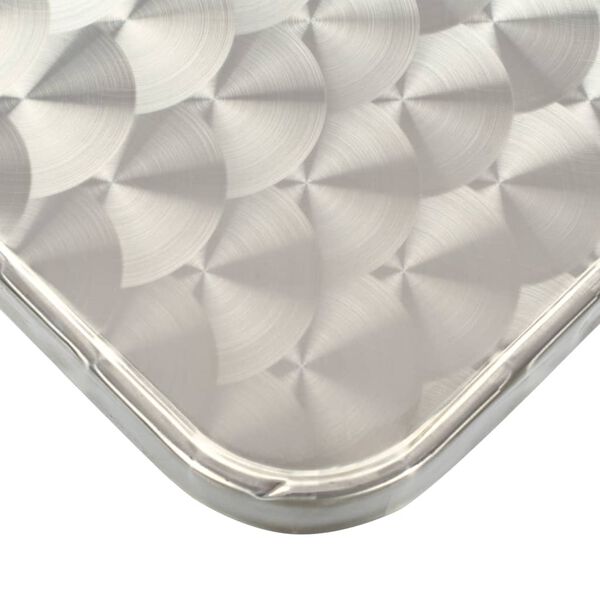 vidaXL Zahradn&iacute; stůl stř&iacute;brn&yacute; 80x80x70 cm hlin&iacute;k