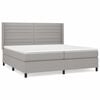 vidaXL Box spring postel s matrac&iacute; světle &scaron;ed&aacute; 200 x 200 cm textil