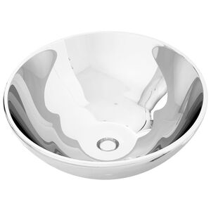 vidaXL Umyvadlo 32,5 x 14 cm keramika stř&iacute;brn&eacute;