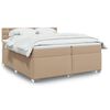 vidaXL Box spring postel s matrac&iacute; cappuccino 200 x 200 cm uměl&aacute; kůže